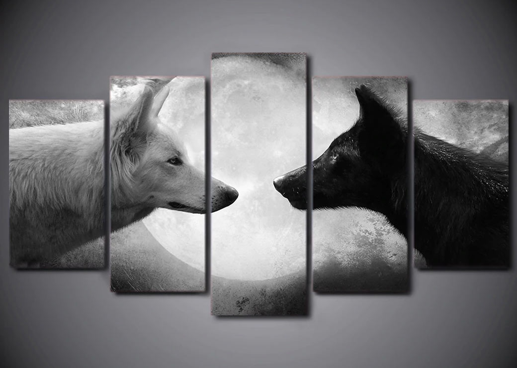 TABLEAU LOUP<br> YIN ET YANG main image 0