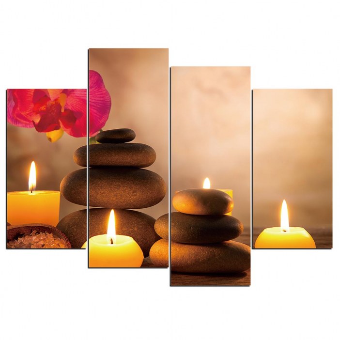 Tableau galets et bougies Tableau Galet Tableau Zen