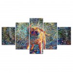 Tableau chiot éclaboussure de peinture
