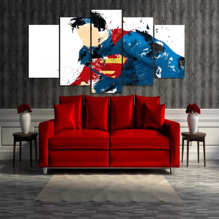 Tableau Superman abstrait