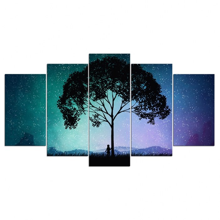 Tableau arbre ciel étoilé Tableau Arbre Tableau Nature