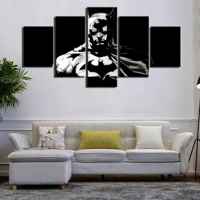 Tableau batman noir et blanc