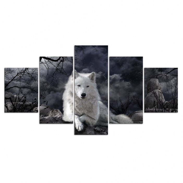 Tableau loup blanc Tableau Loup Tableau Animaux