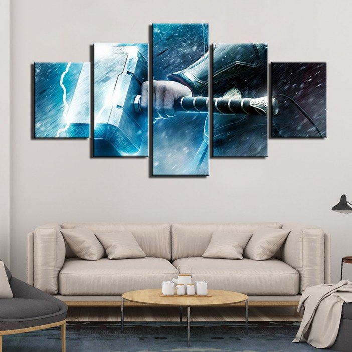 Tableau marteau de Thor Tableau Marvel Tableau Geek