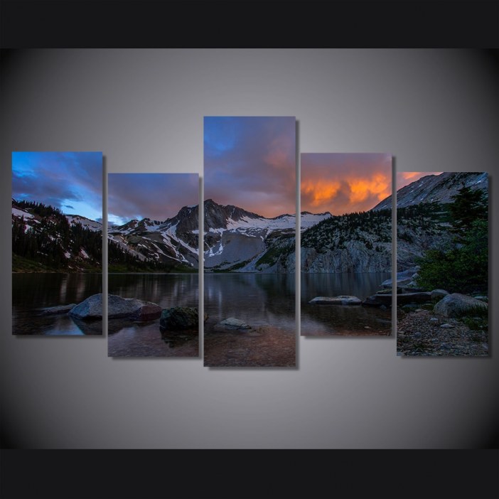 Tableau montagne et lac Tableau Montagne Tableau Nature