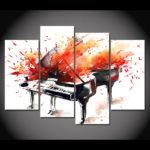 Tableau piano en éruption Tableau Abstrait