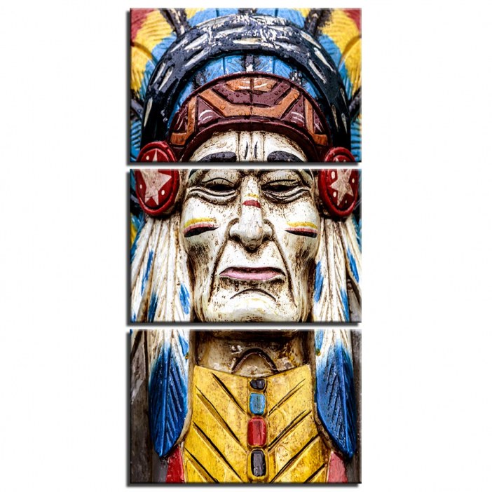 Tableau statue Amérindien