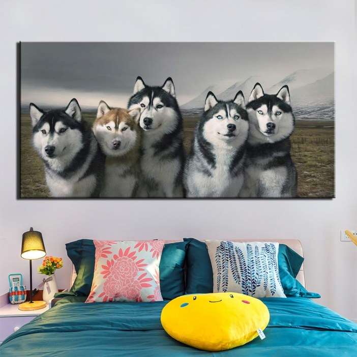 Tableau brochette de Husky