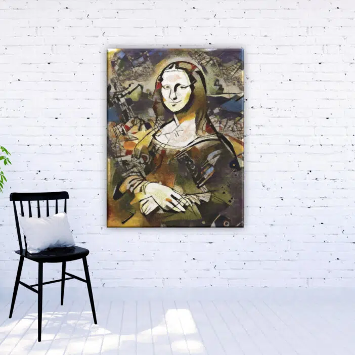 Tableau Mona Lisa abstrait