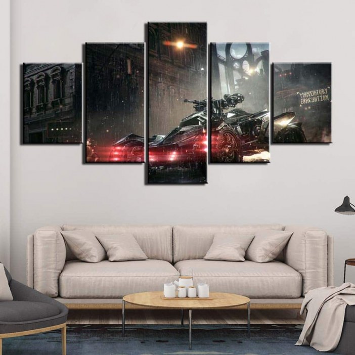 Tableau Batmobile dans les rues de Gotham