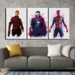 Tableau Star-Lord, Docteur Strange et SpiderMan