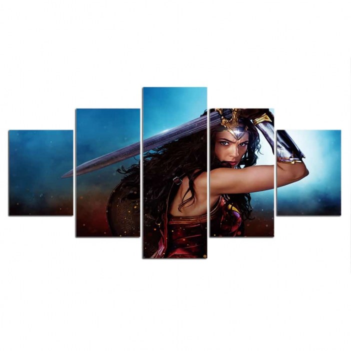 Tableau Wonderwoman et l’épée d’Athena