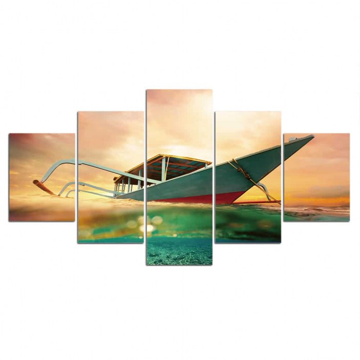Tableau bateau vu de la mer
