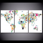 Tableau carte du monde logos