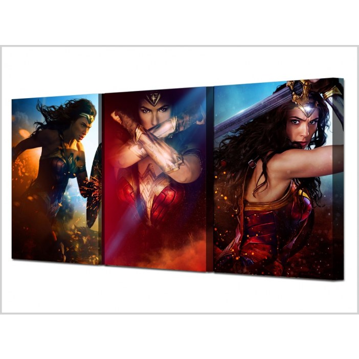 Tableau triptyque Wonderwoman