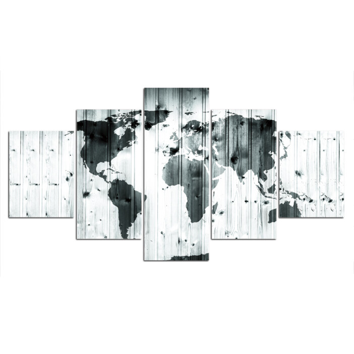 Tableau carte du monde sur bois Tableau Carte du Monde Tableau Monde