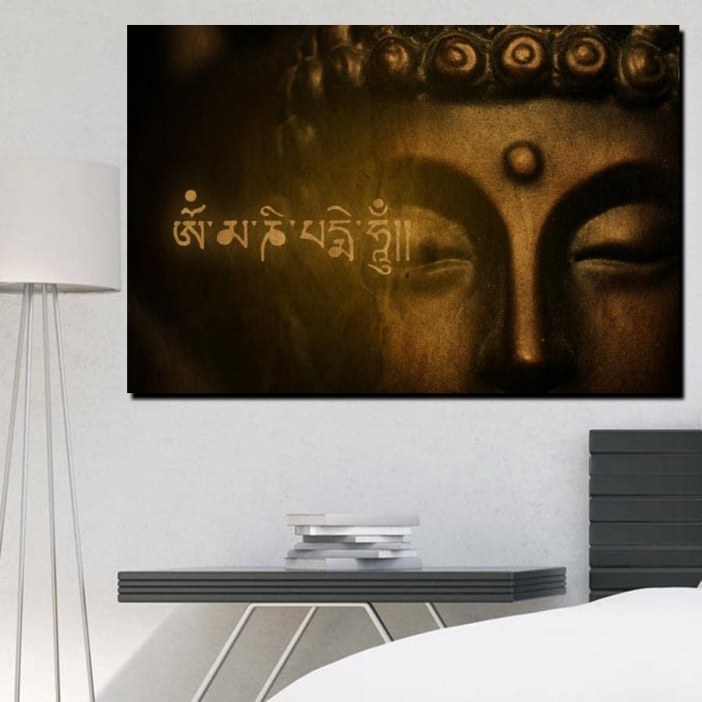 Tableau Bouddha et sanskrit Tableau Bouddha Tableau Zen