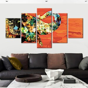 Tableau abstrait éléphant