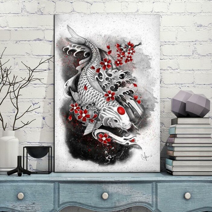 Tableau carpe Tableau Japonais Tableau Monde