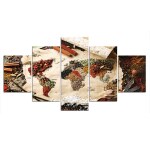 Tableau carte du monde des épices Tableau Cuisine Tableau Carte du Monde Tableau Monde Tableaux originaux taille: S|M|L|XL