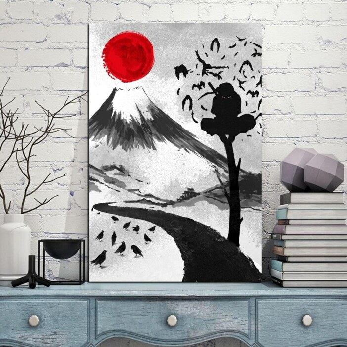 Tableau chemin vers la montagne