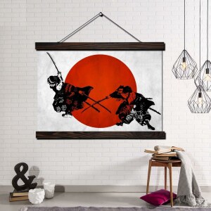 Tableau combat de samouraï Tableau Japonais Tableau Monde