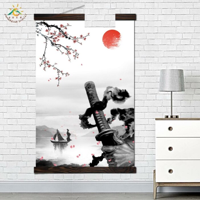 Tableau épée du samouraï Tableau Japonais Tableau Monde