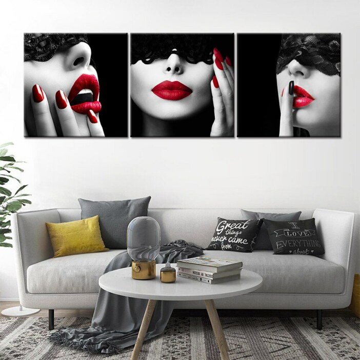 Tableau femme noir et blanc