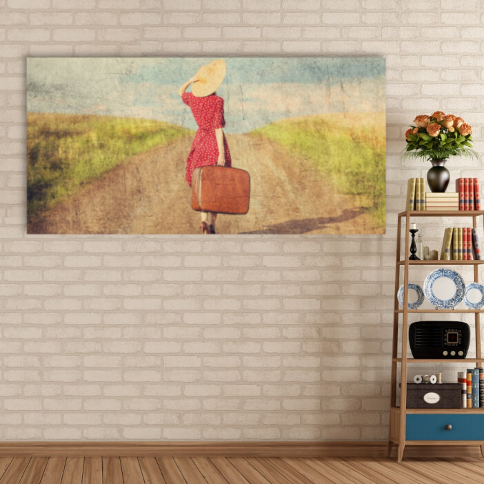 Tableau La voyageuse Tableau Vintage Tableaux originaux