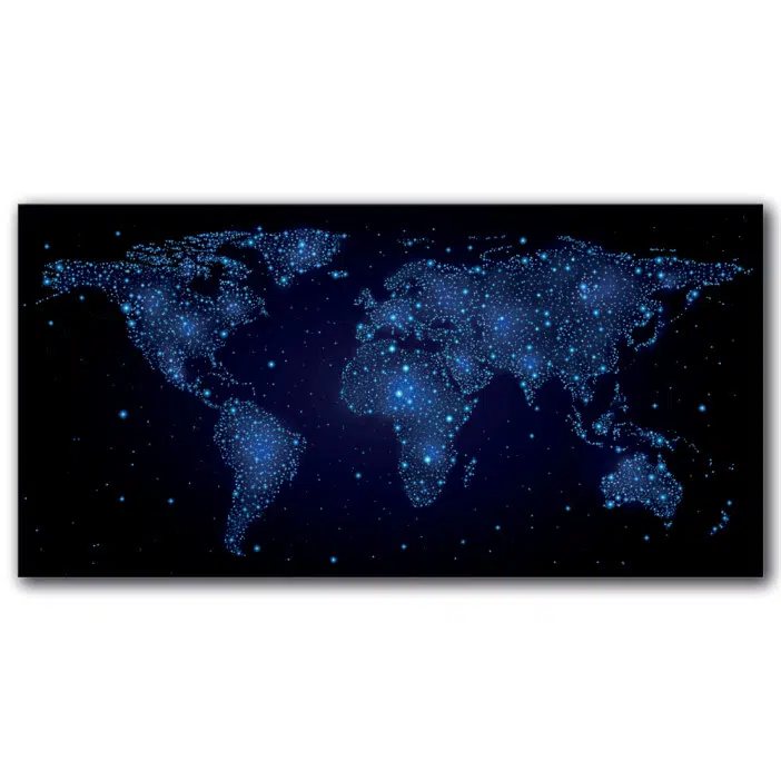 Tableau Carte du monde des étoiles Tableau Carte du Monde Tableau Monde