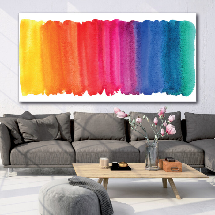 Tableau Couleurs arc-en-ciel Tableau Abstrait