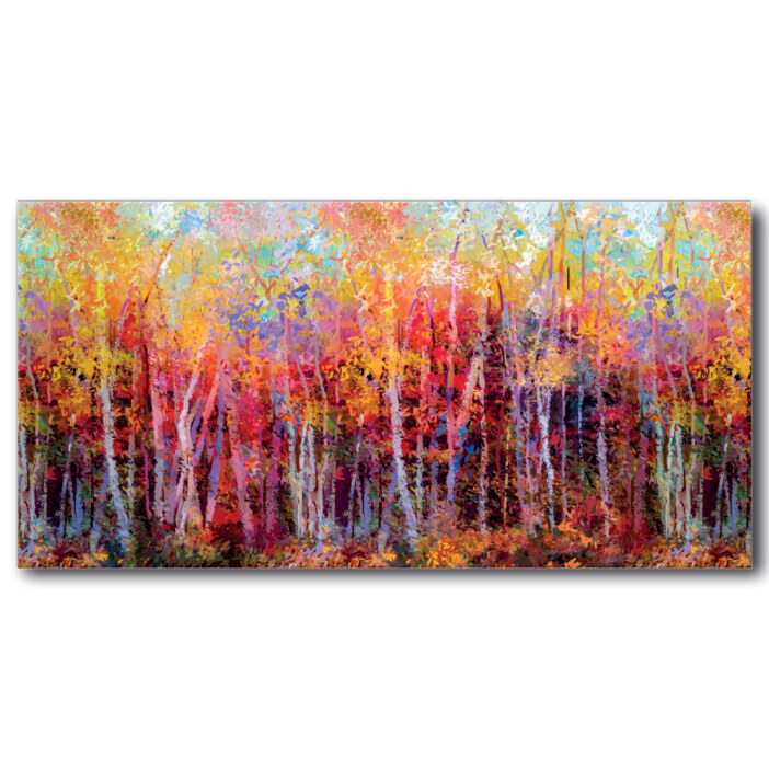 Tableau Forêt d’automne abstraite Tableau Abstrait Tableau Nature Tableau Paysage