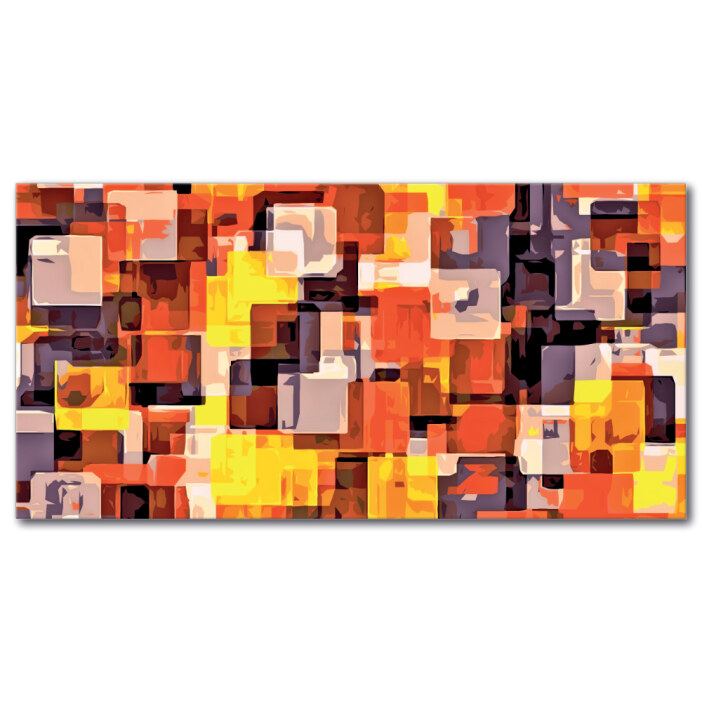 Tableau Motif abstrait orange Tableau Abstrait