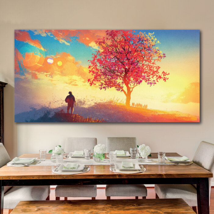 Tableau Rêve jaune Tableau Arbre Tableau Nature