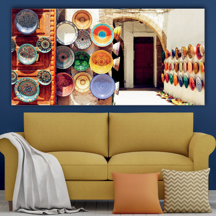 Tableau Vaisselle marocaine Tableau Autres Villes Tableau Ville Tableaux originaux