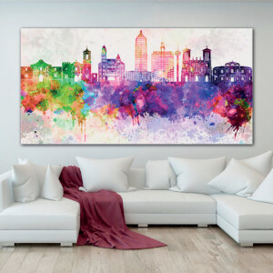 Tableau Ville en couleurs Tableau Abstrait Tableau Ville