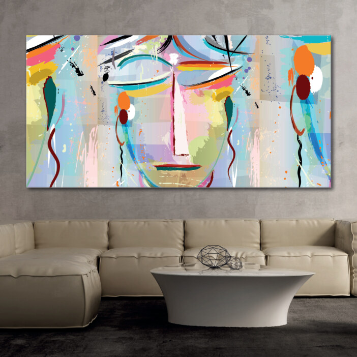 Tableau Visage de femme abstraite Tableau Abstrait Tableau Femme Tableaux originaux