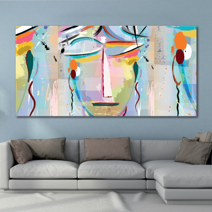 Tableau Visage de femme abstraite Tableau Abstrait Tableau Femme Tableaux originaux