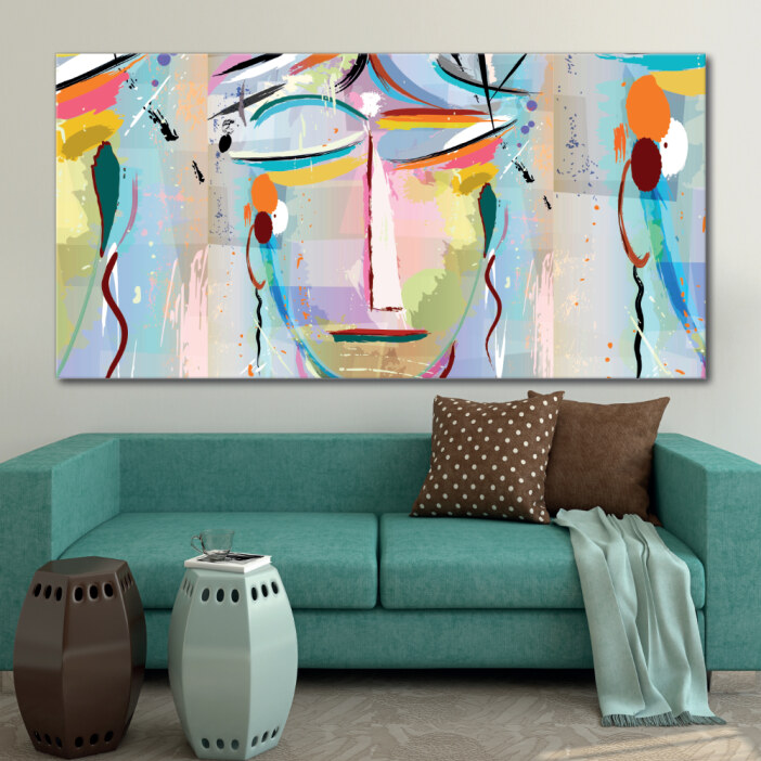 Tableau Visage de femme abstraite Tableau Abstrait Tableau Femme Tableaux originaux