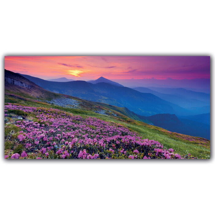 Tableau rose sur la montagne Tableau Montagne Tableau Nature Tableau Paysage