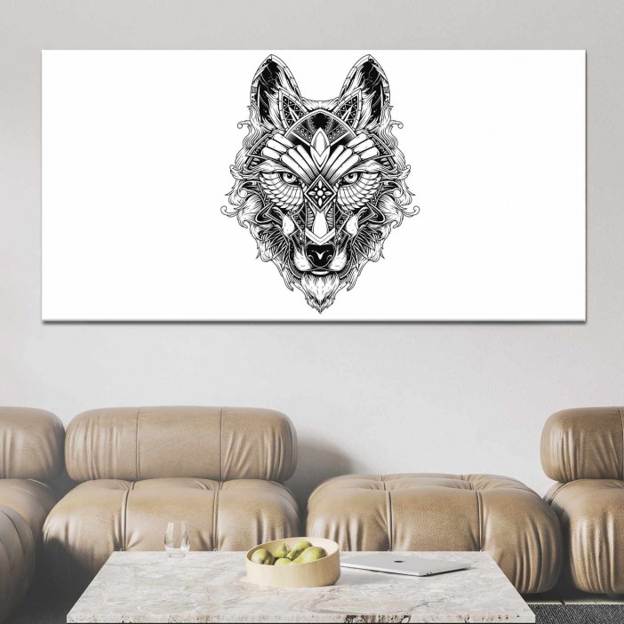 Tableau Dessin Tête de loup