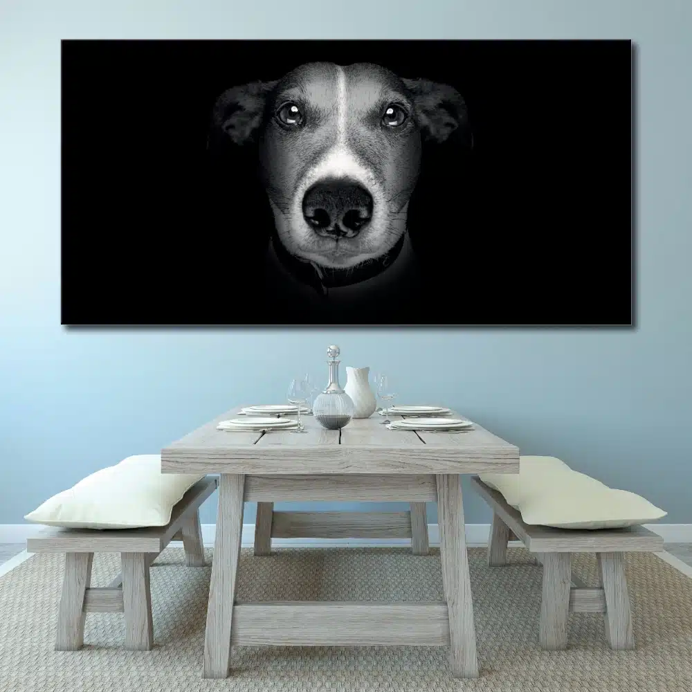 Tableau Jack Russell Terrier noir et blanc Tableau Animaux Tableau Chien taille: XXS|XS|S|M|L|XL|XXL