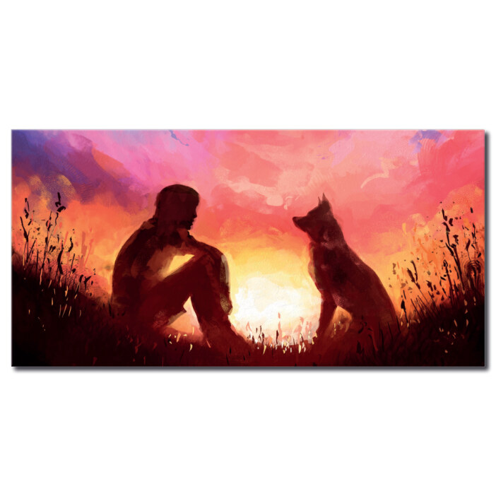 Tableau Le meilleur ami de l’homme Tableau Abstrait Tableau Animaux Tableau Chien