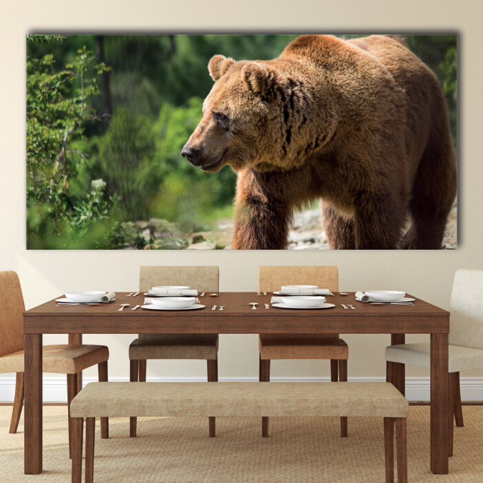 Tableau Ours brun dans la forêt Tableau Animaux Tableau Ours