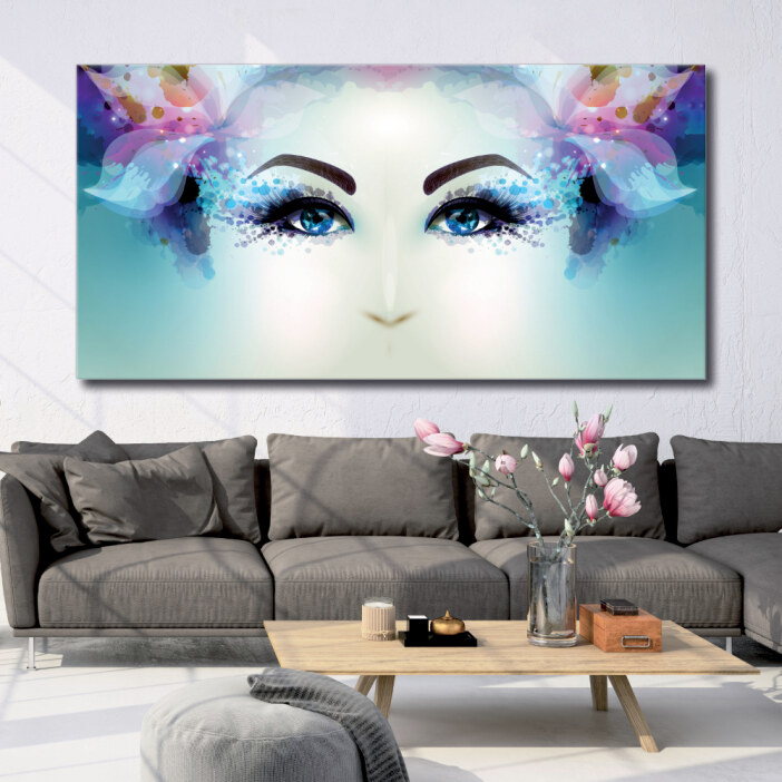 Tableau Regard de fée Tableau Abstrait Tableau Femme Tableaux originaux