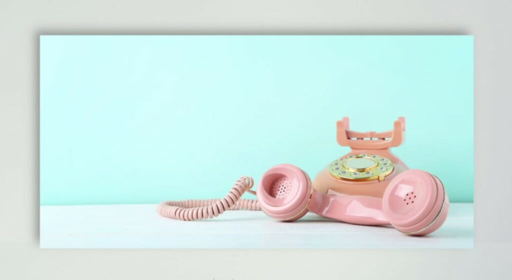tableau téléphone rose vintage Tabloide