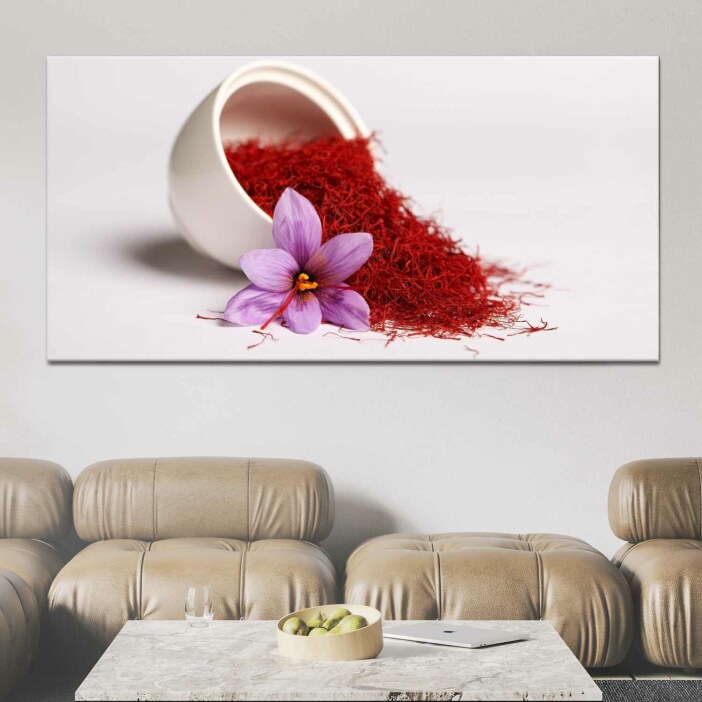 Tableau Safran épice et fleur