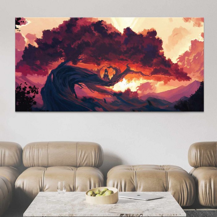 Tableau Arbre de peinture abstraite moderne