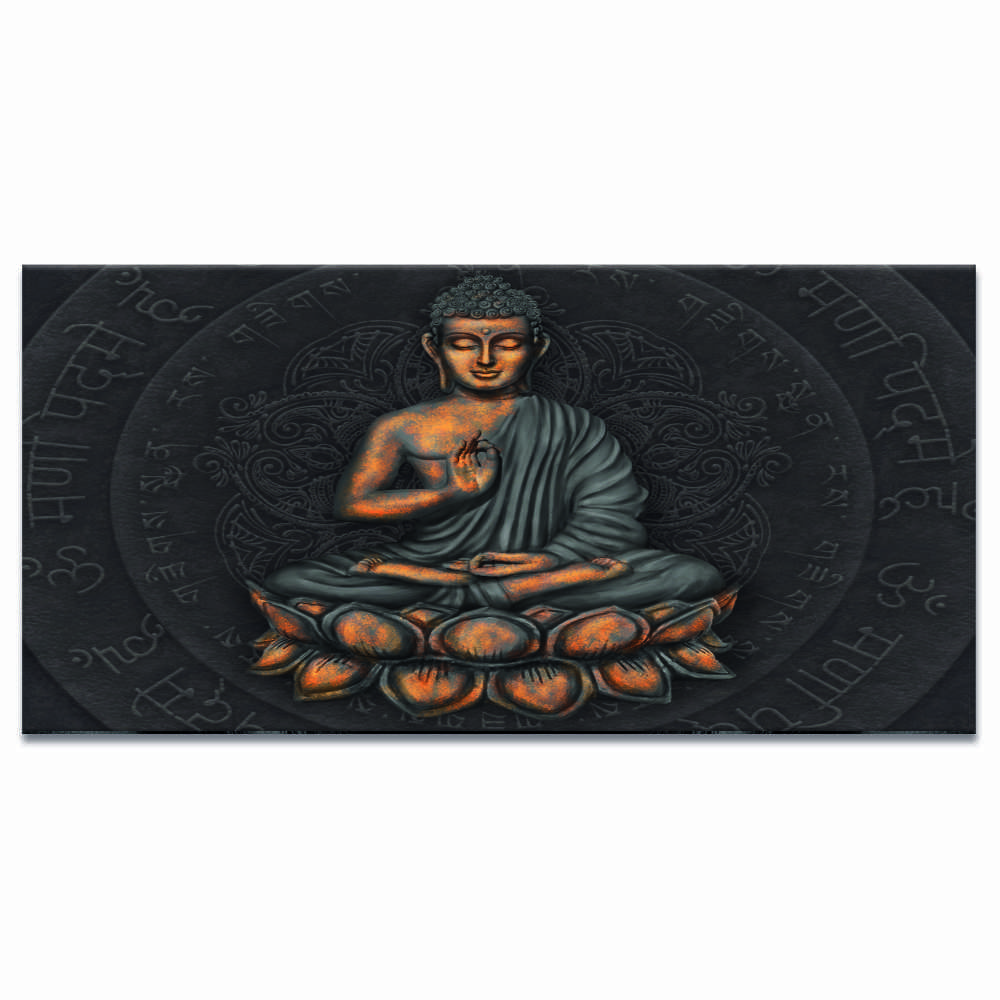 Tableau Bouddha et écriture du sanskrit Tableau Bouddha Tableau Zen