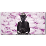 Tableau Boudda et nuages violets Tableau Bouddha Tableau Zen